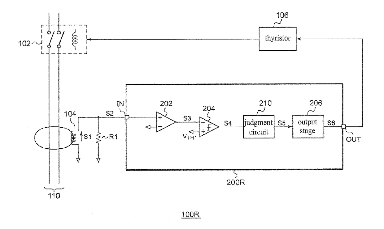 Electrical leakage detection circuit and electrical leakage breaker