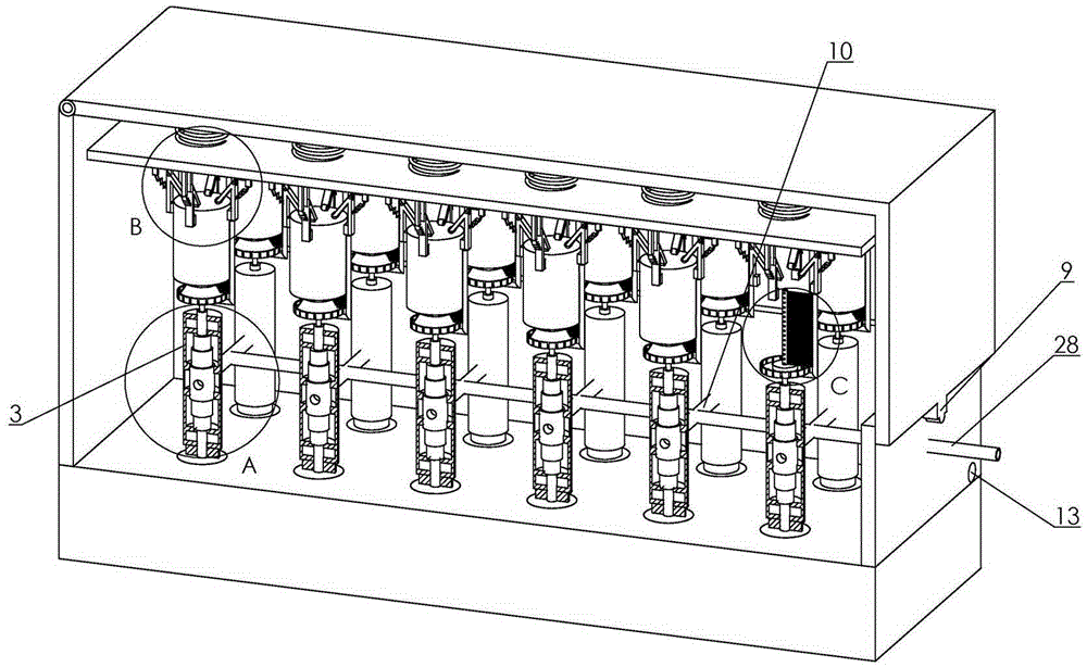 Automatic high-efficiency bottle washing machine