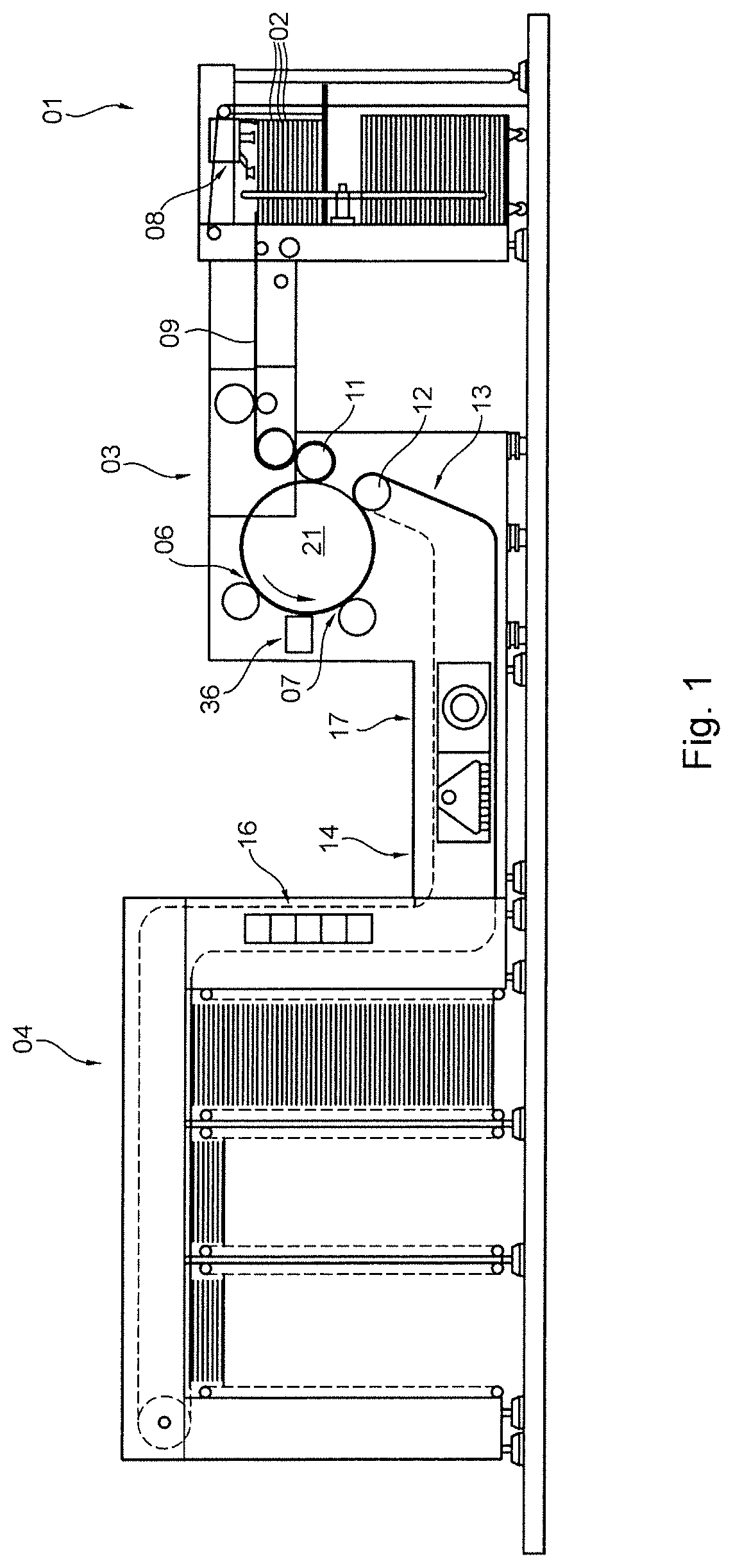 Method and device for operating a rotary screen-printing machine