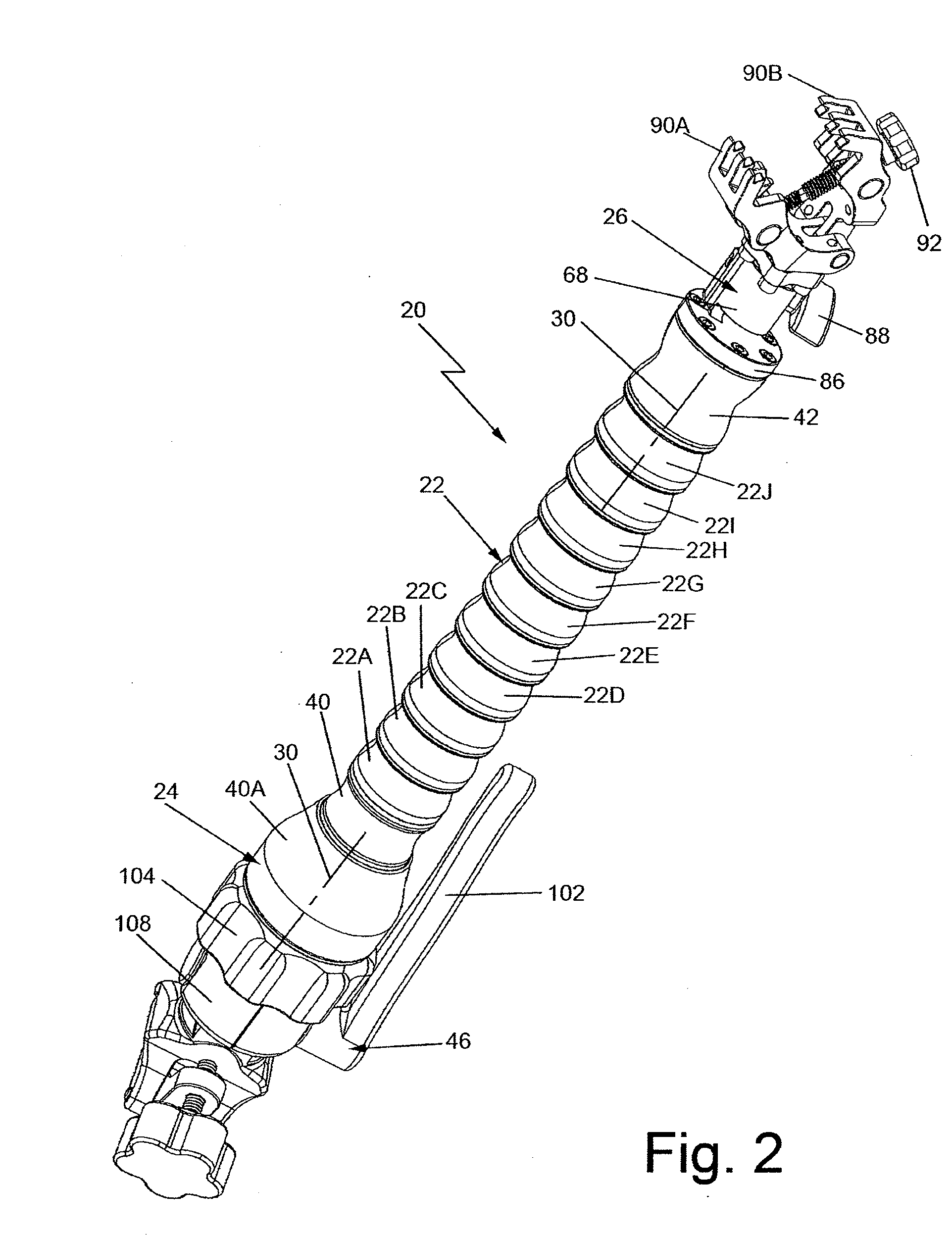 Device for precision positioning of instruments at a MRI scanner