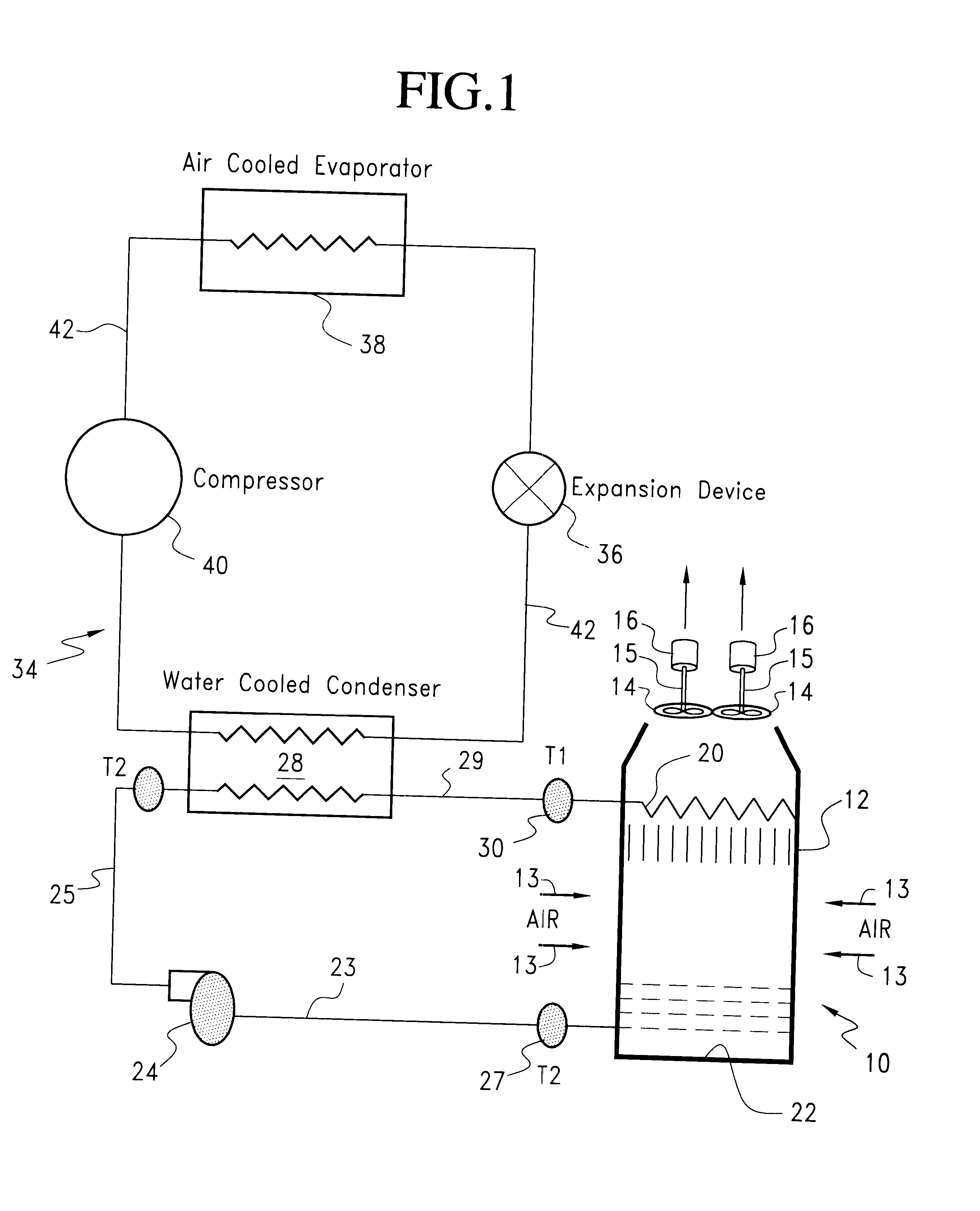 Cooling tower and method for optimizing use of water and electricity