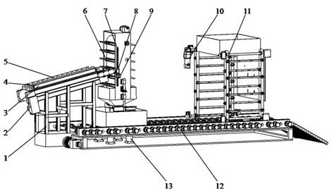 Pull-type apple picking system and picking method