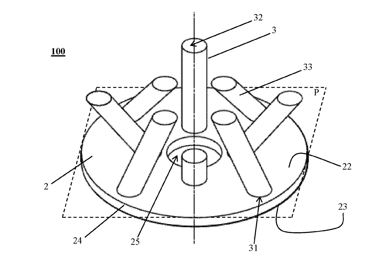 Gas redirecting device for liquid-gas contacting column