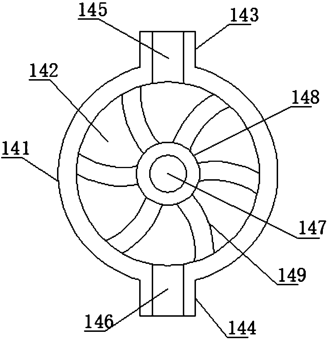 Ventilating and dedusting device for underground coal mining