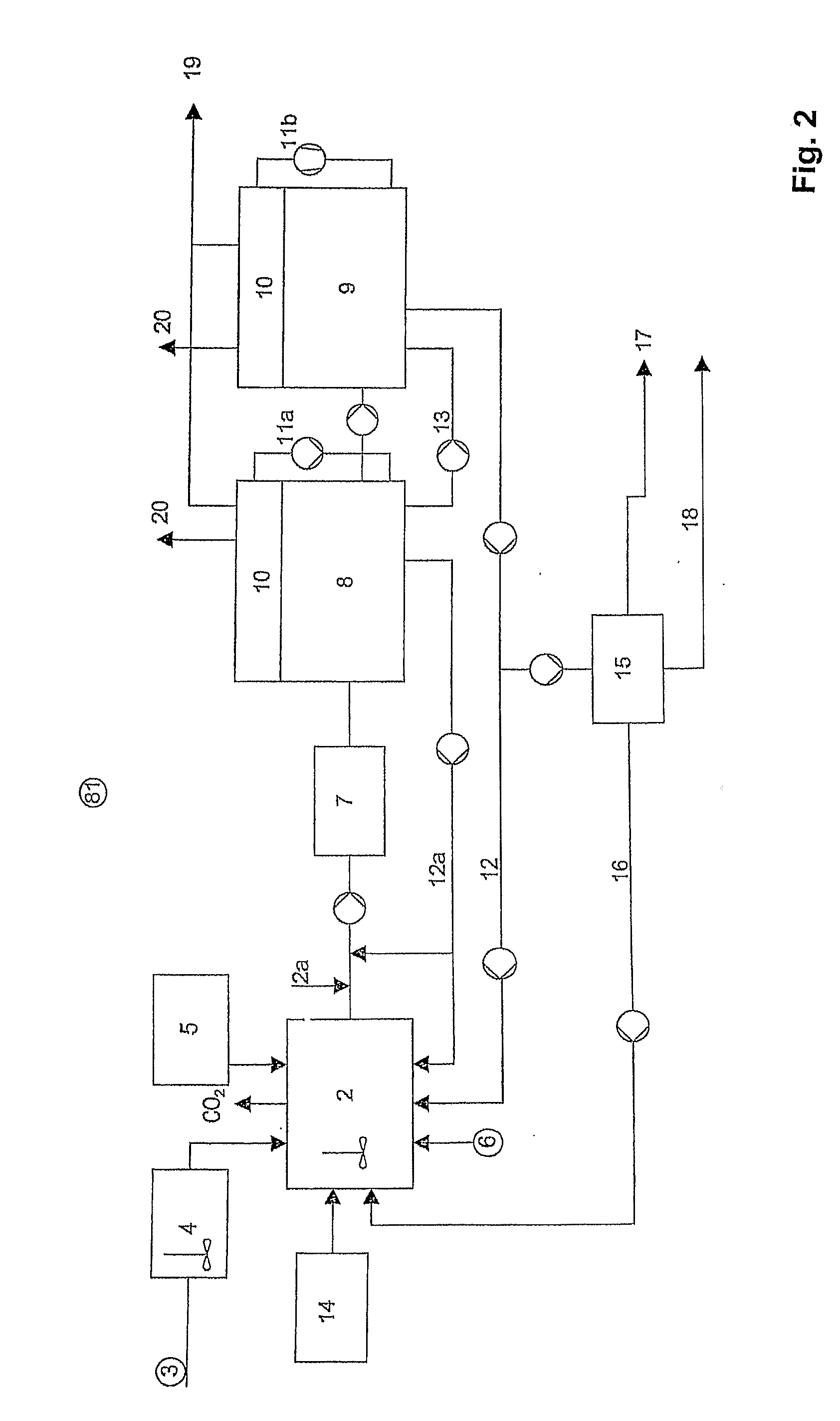 Process for producing methane from process water and biogenic material