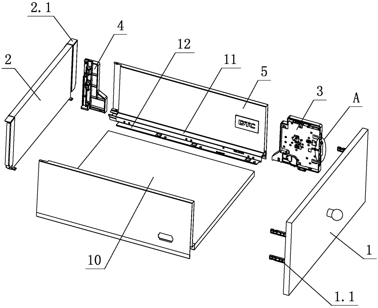 A side plate stable assembly structure of a furniture drawer