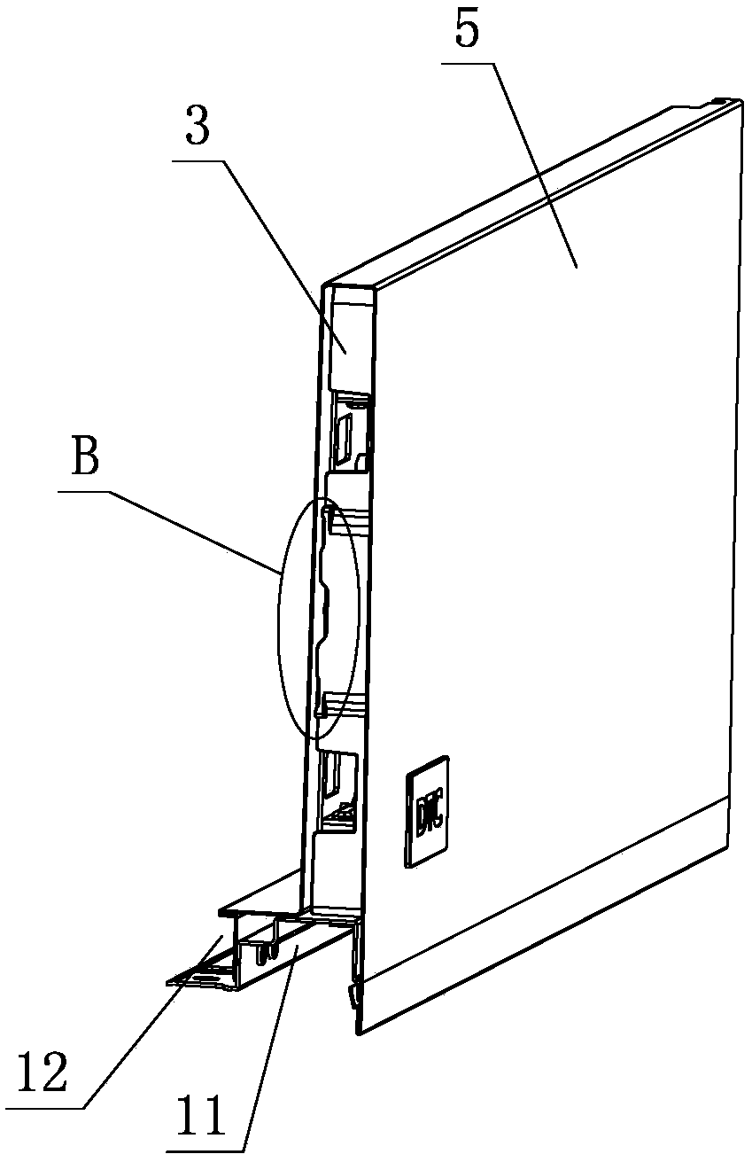 A side plate stable assembly structure of a furniture drawer