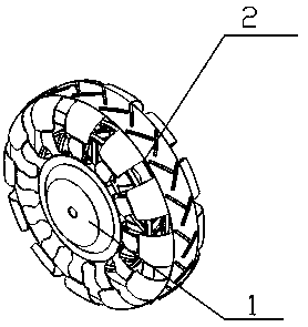 The invention relates to a metal elastic wheel of a manned lunar rover with integrated spokes and wheels