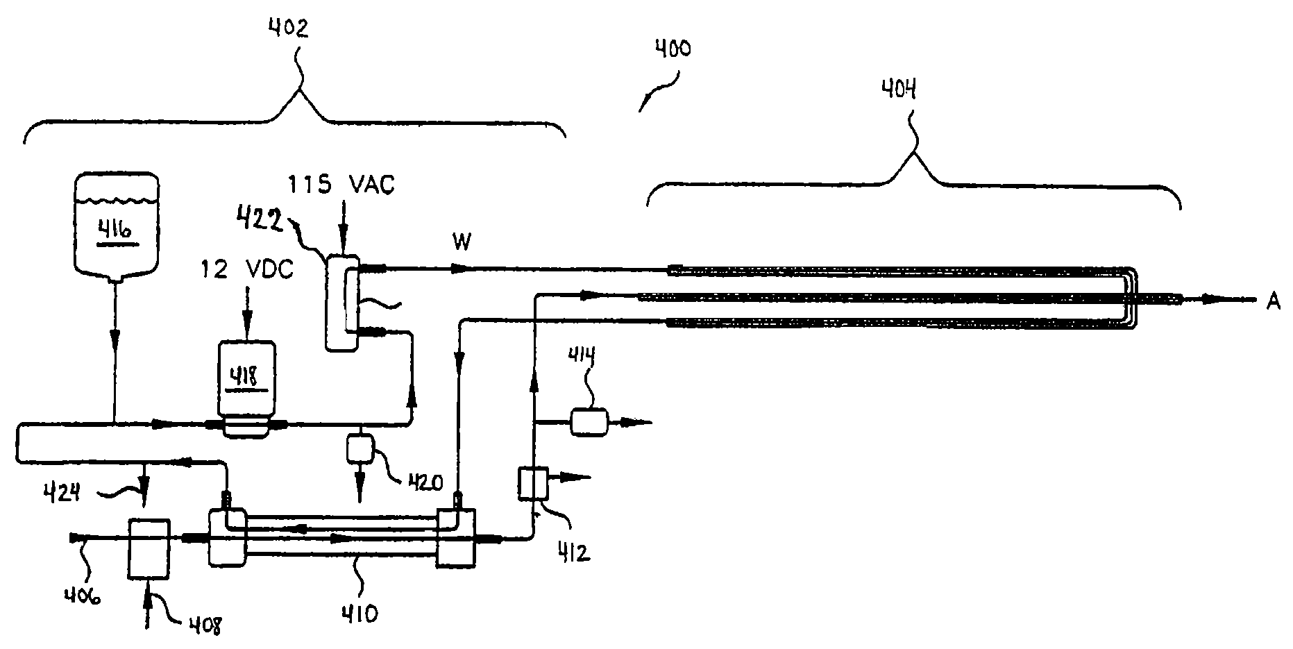 Apparatus and method for delivering water vapor to a gas