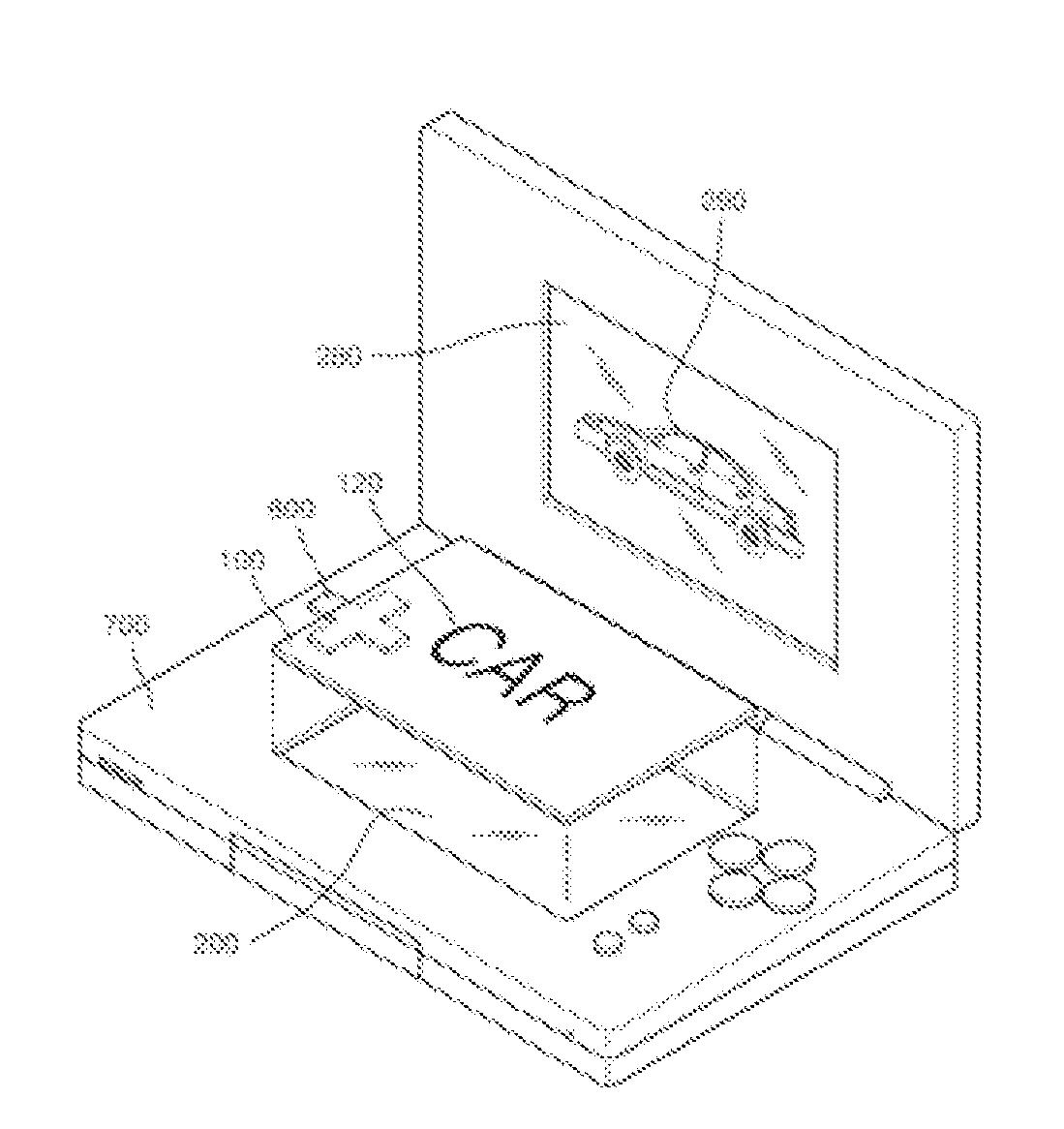 Contact card recognition system and recognition method using a touch screen