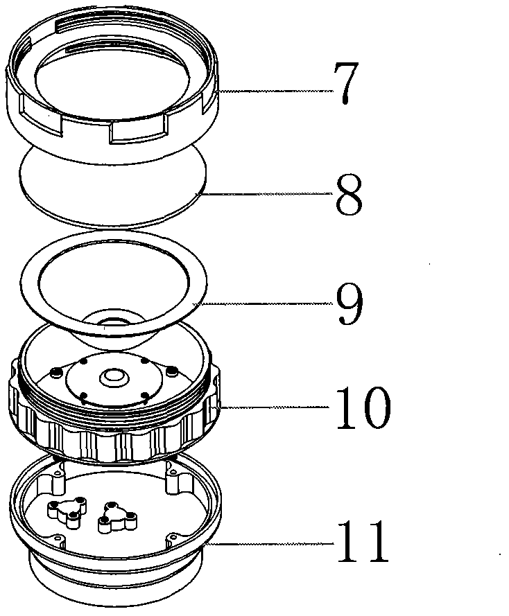 Multifunctional portable LED (Light Emitting Diode) spotlight with high power