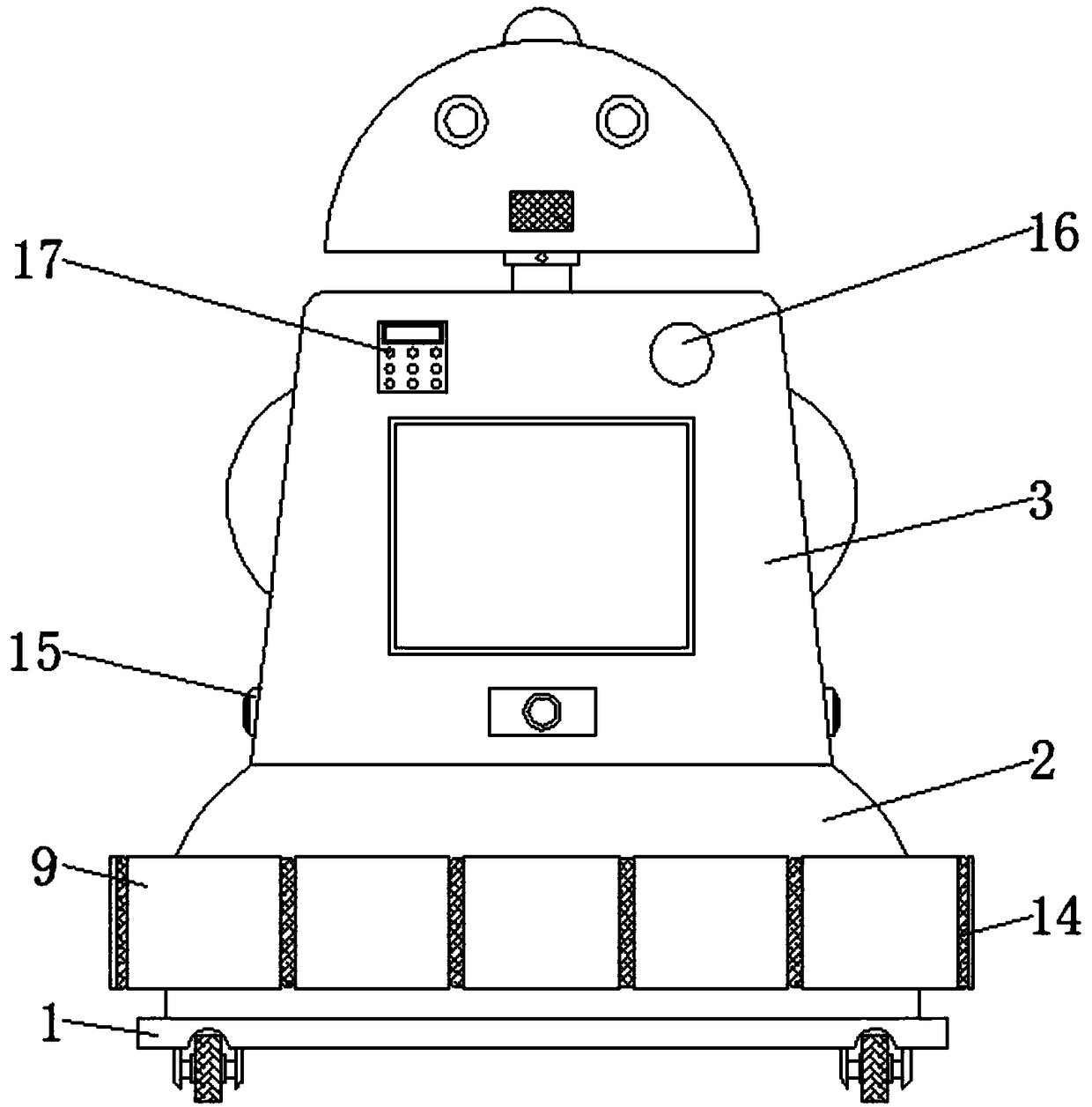 Intelligent security robot with anti-collision function