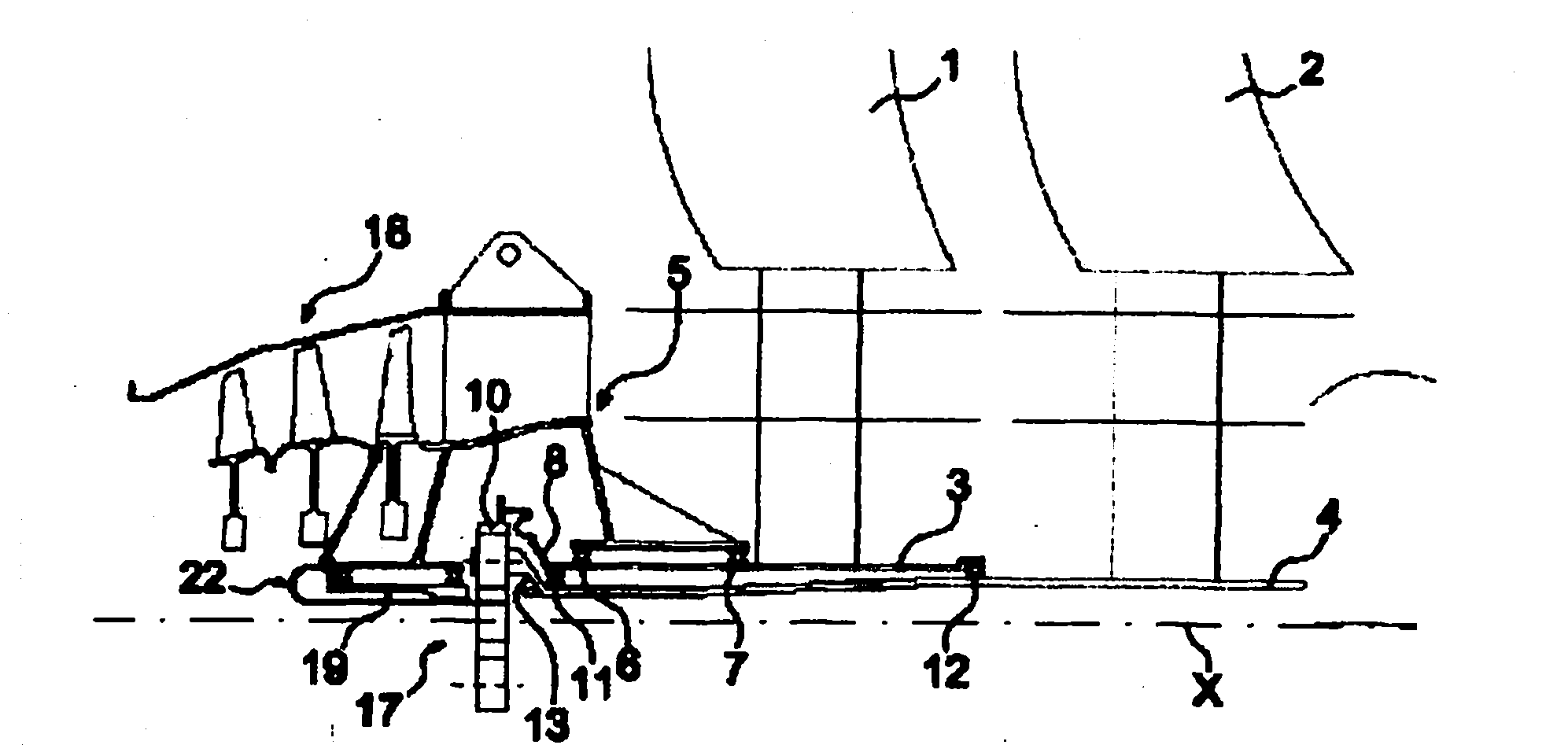 Device for driving a pair of counter-rotating propellers by means of an epicyclic gear train