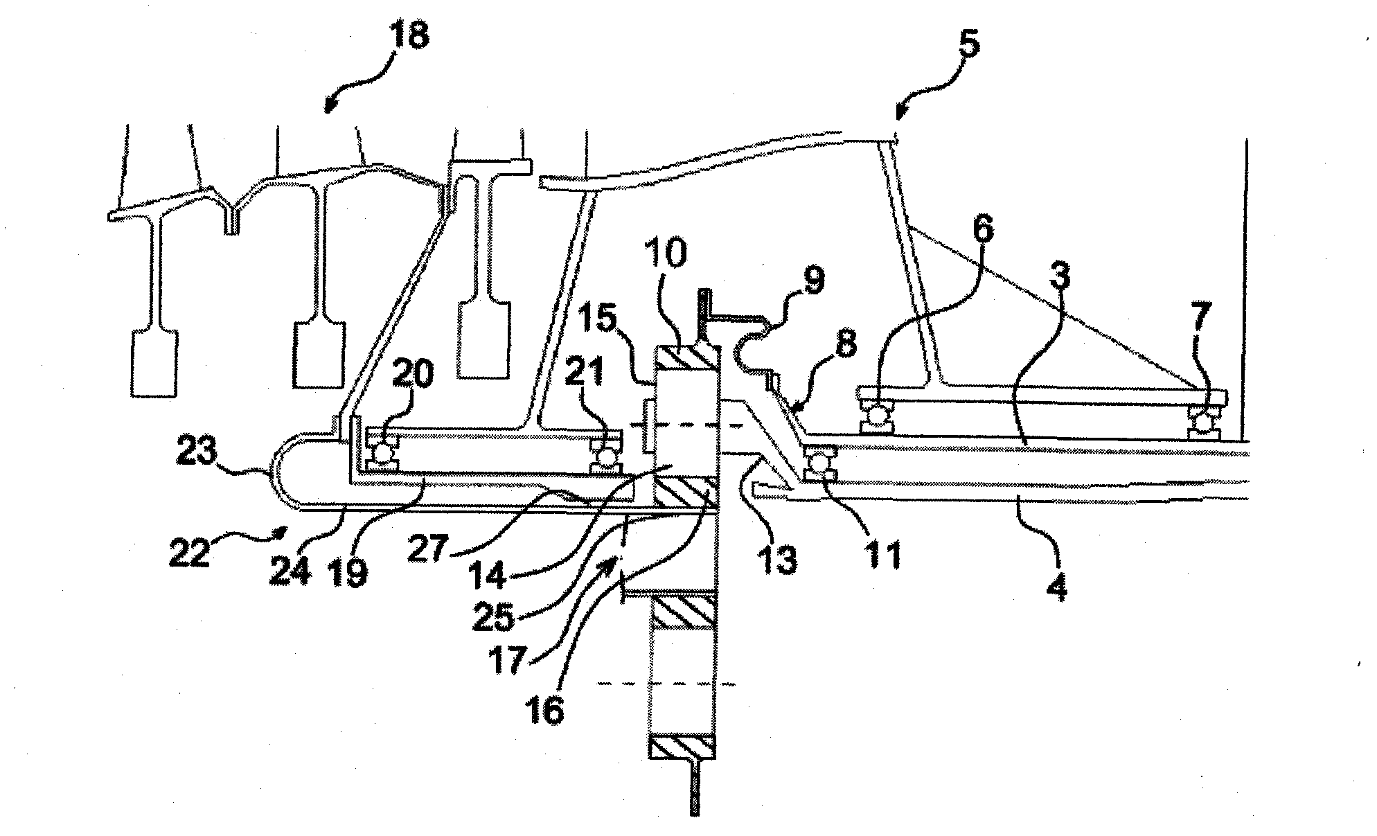 Device for driving a pair of counter-rotating propellers by means of an epicyclic gear train