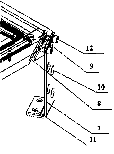 Heating plate support positioning device