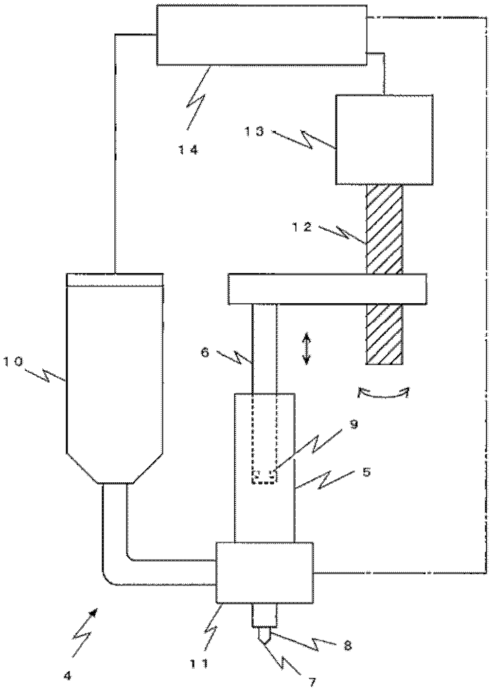 Method and apparatus for discharging liquid material, and program