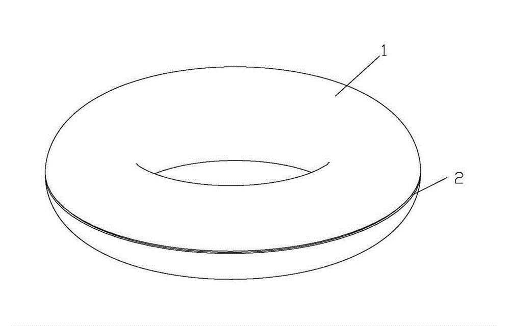 Inflation-free swimming ring and manufacturing method thereof