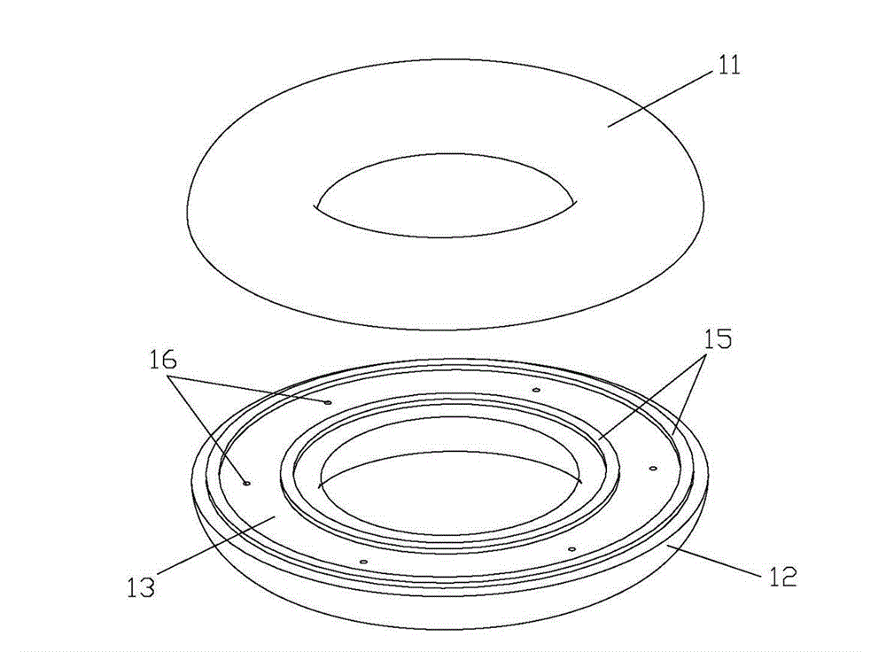 Inflation-free swimming ring and manufacturing method thereof
