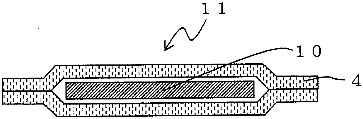 Bisoprolol-containing adhesive patch and packaging body therefor