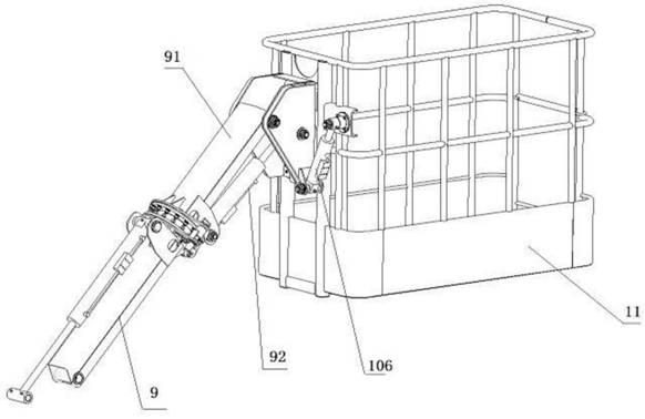 Operation bucket bidirectional leveling mechanism and cantilever crane type bridge detection vehicle