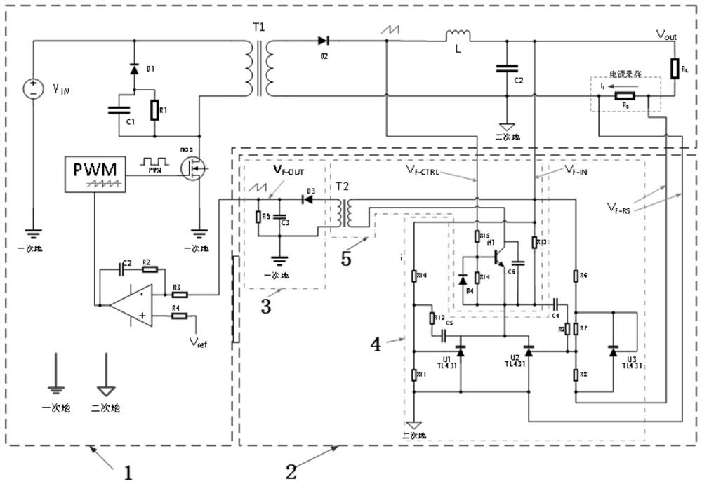 Magnetic isolation signal feedback device for space power supply control