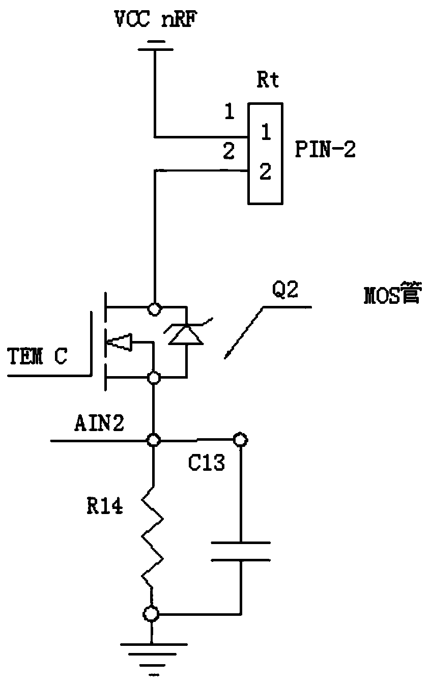 Animal temperature monitoring ear tag without harm to animals based on two-point 4G