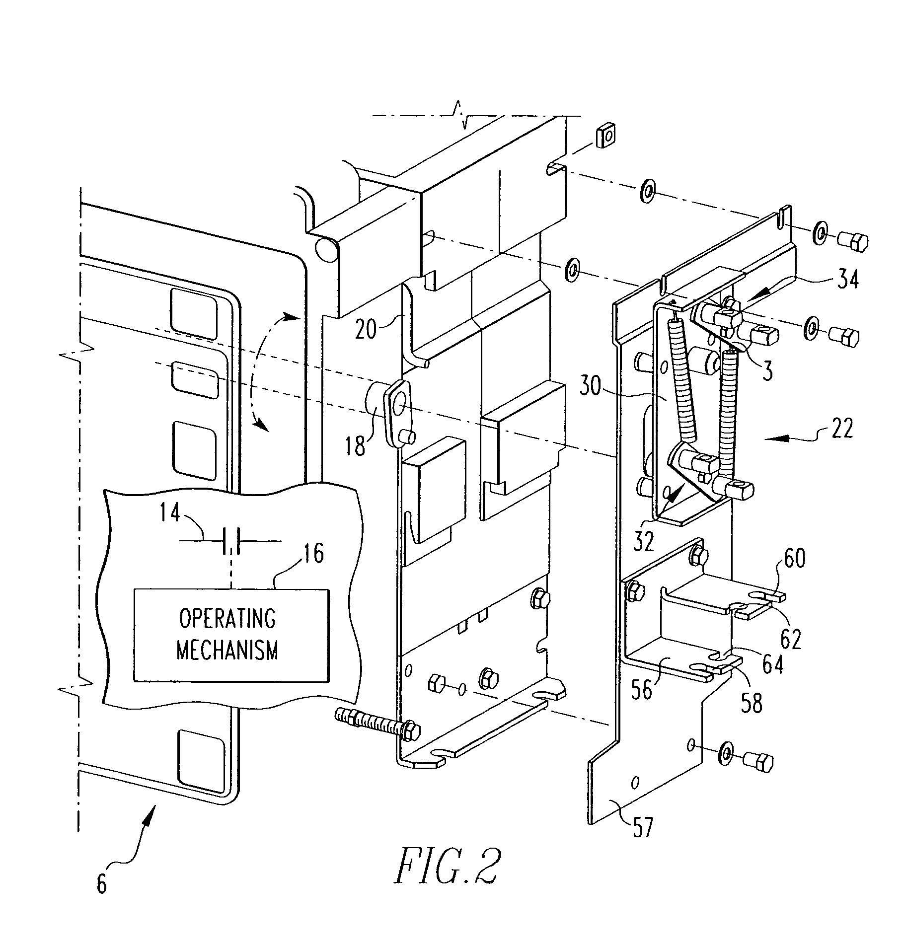Four-way interlock system and bypass transfer switch employing the same