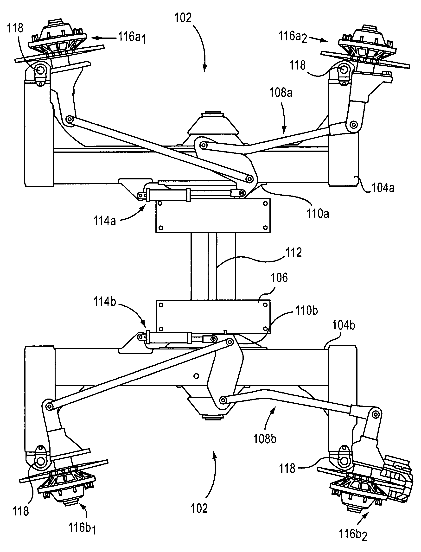 Oscillating steering system for an agricultural implement