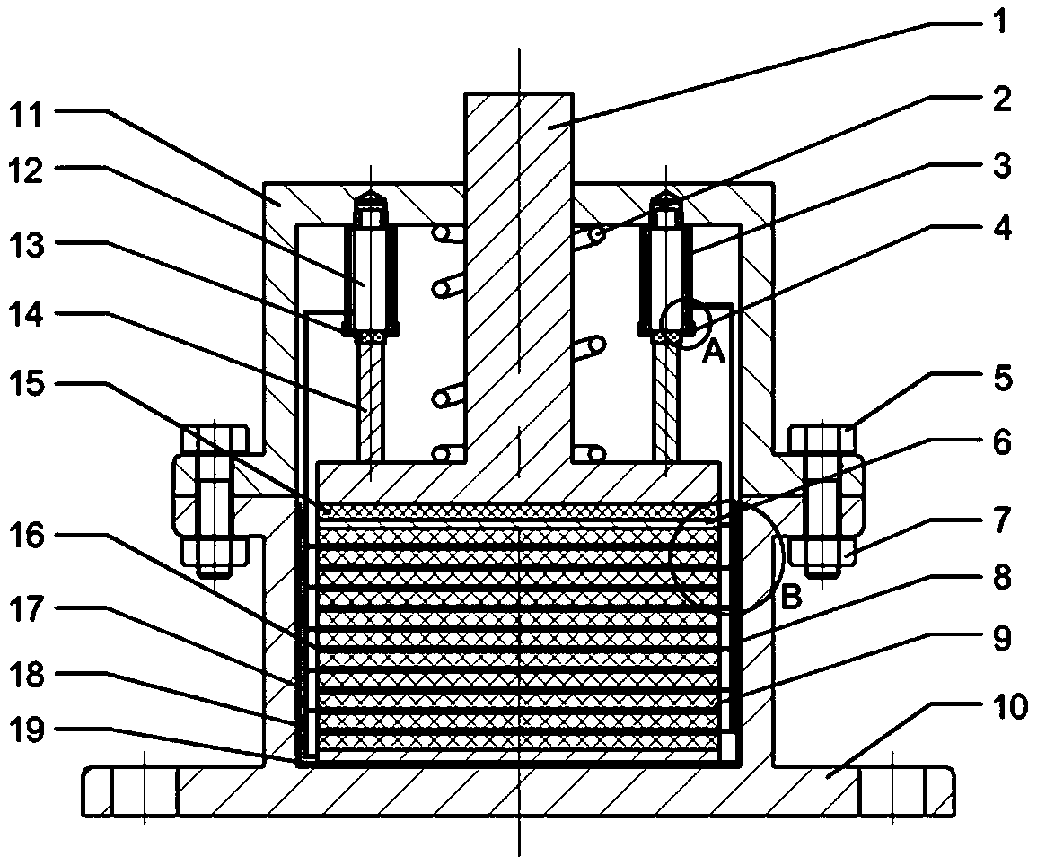 Electrorheological elastomer shock absorber with self-coupling function