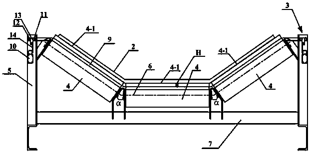 Belt tearing detection device for belt conveyor