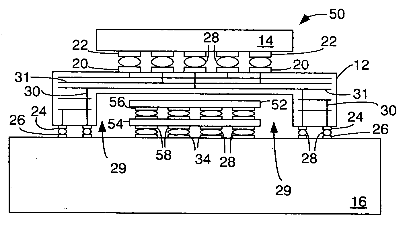 Stack package for high density integrated circuits