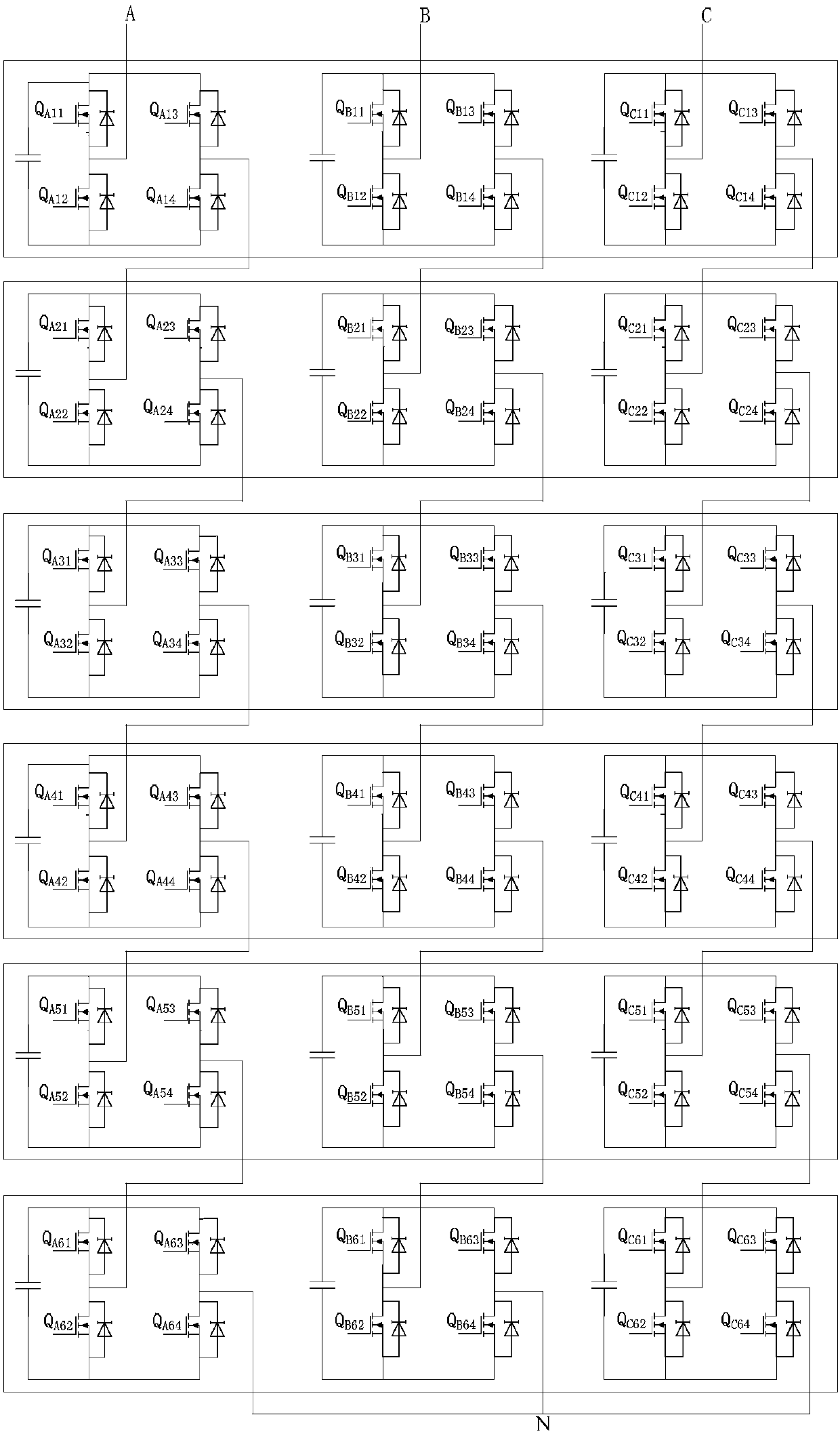 Star cascaded inverter to be controlled based an alpha'-beta' coordinate system