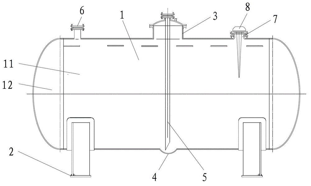 Glass lining made bromine storage tank