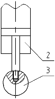 A device for crushing brittle fine particle layer by impact of pneumatic medium ball
