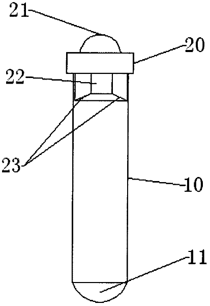 Storage bottle for blood to be assayed