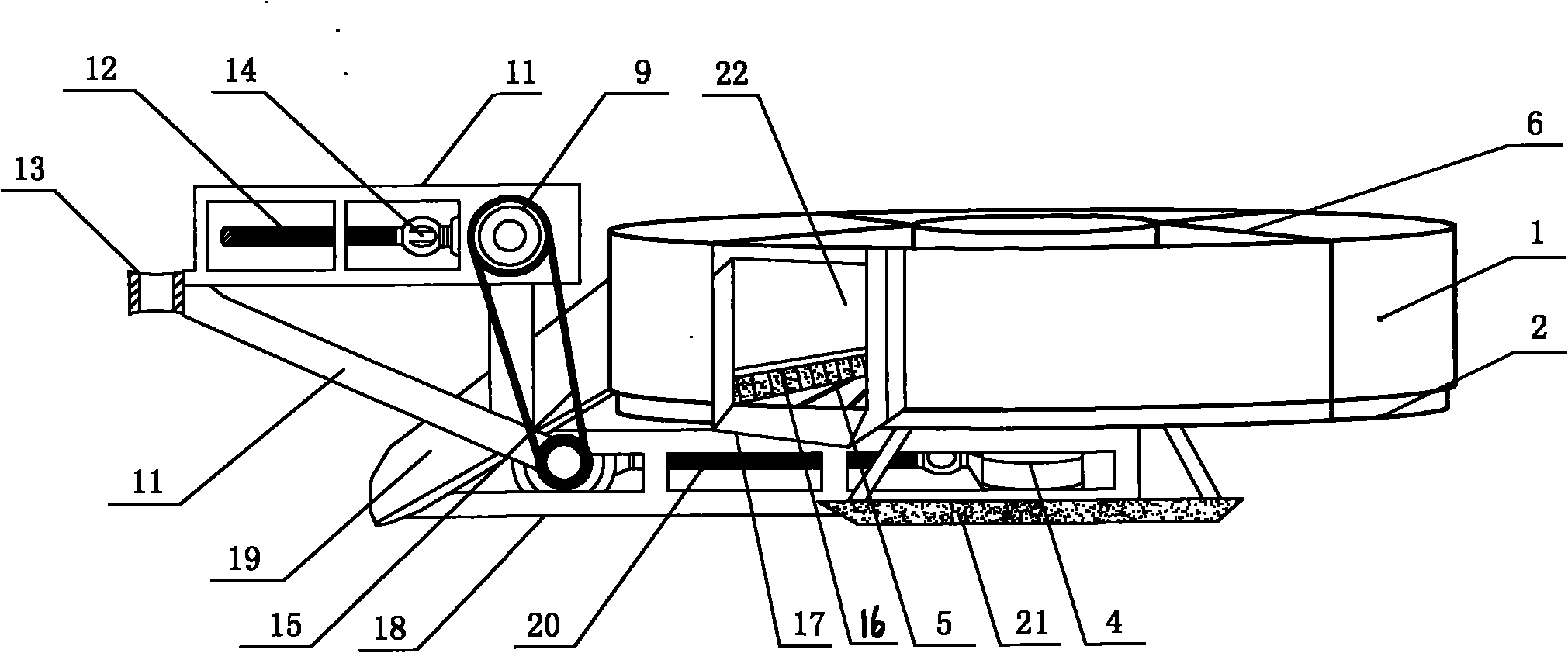 Turntable type potato harvesting machine