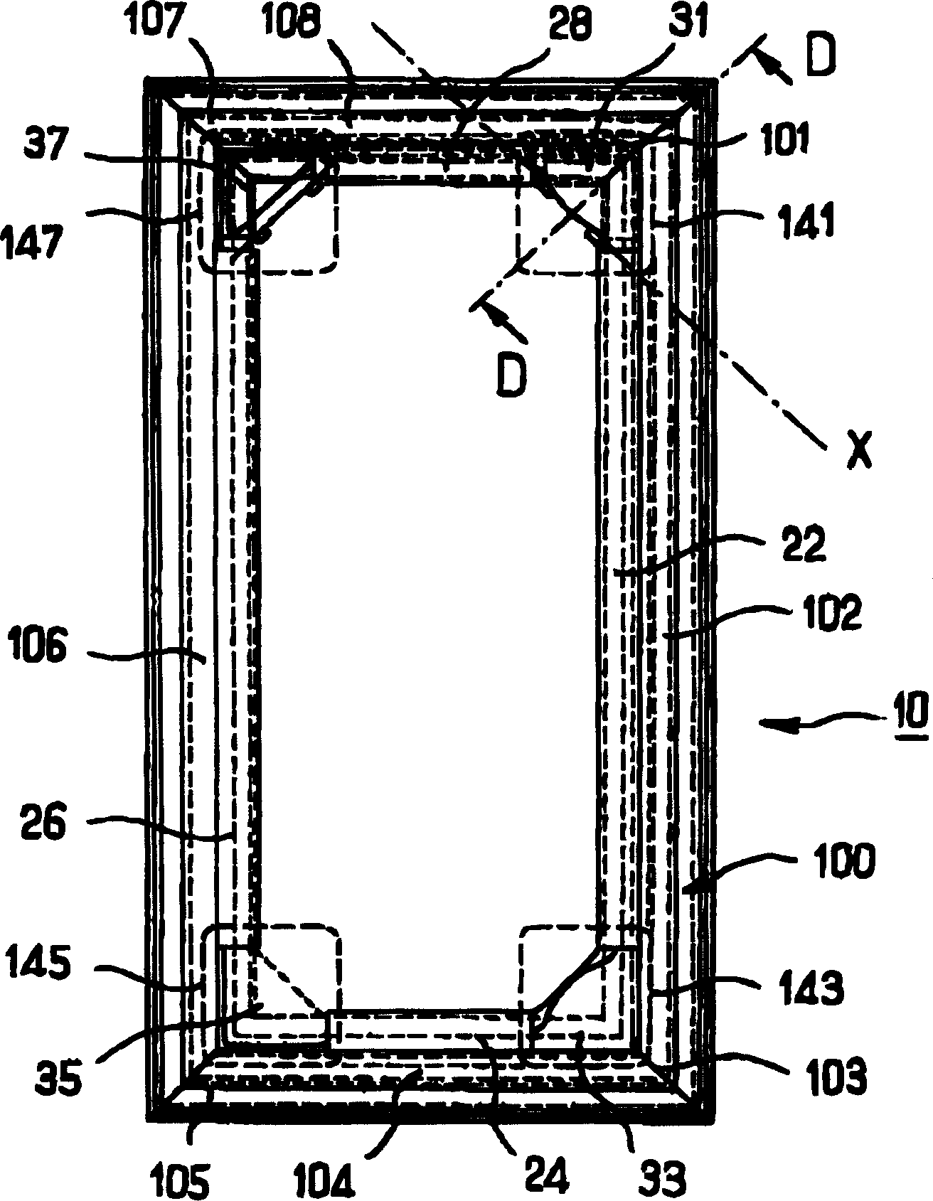 Window with double-glazing