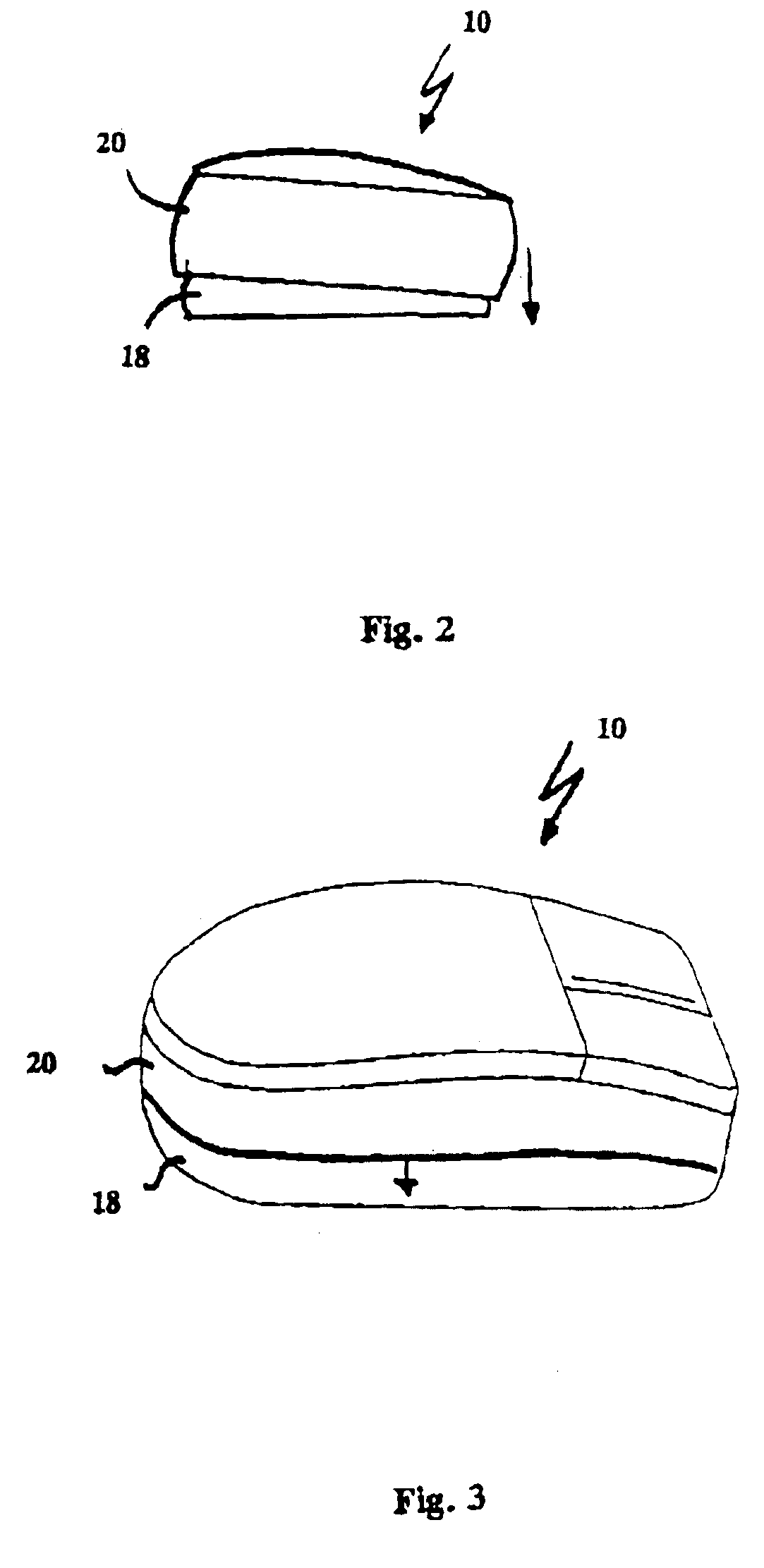 Mouse device with tactile feedback applied to housing