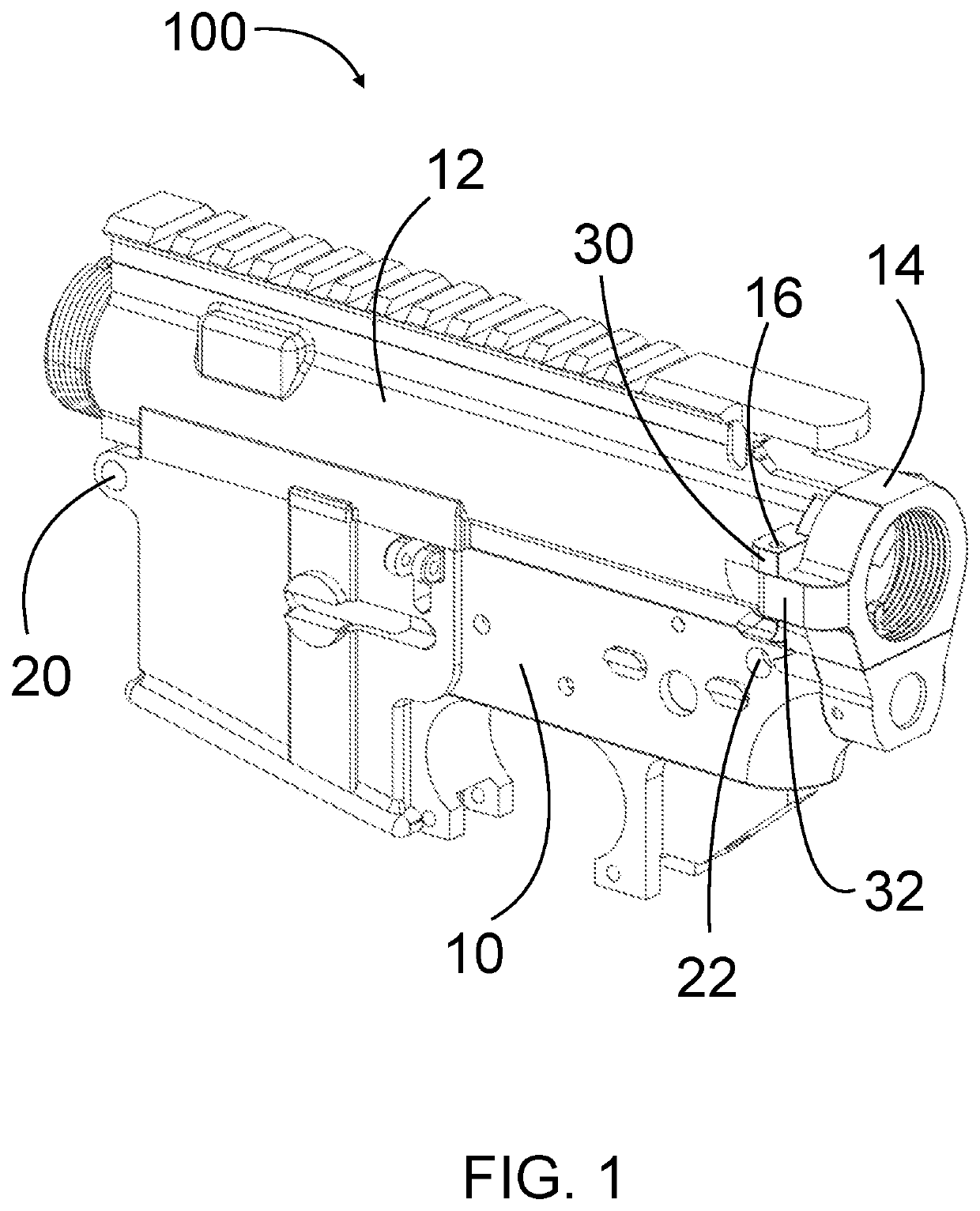 Hinged firearm receiver