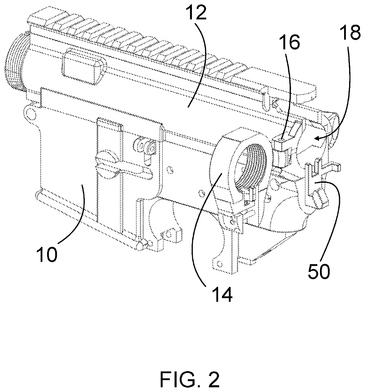Hinged firearm receiver