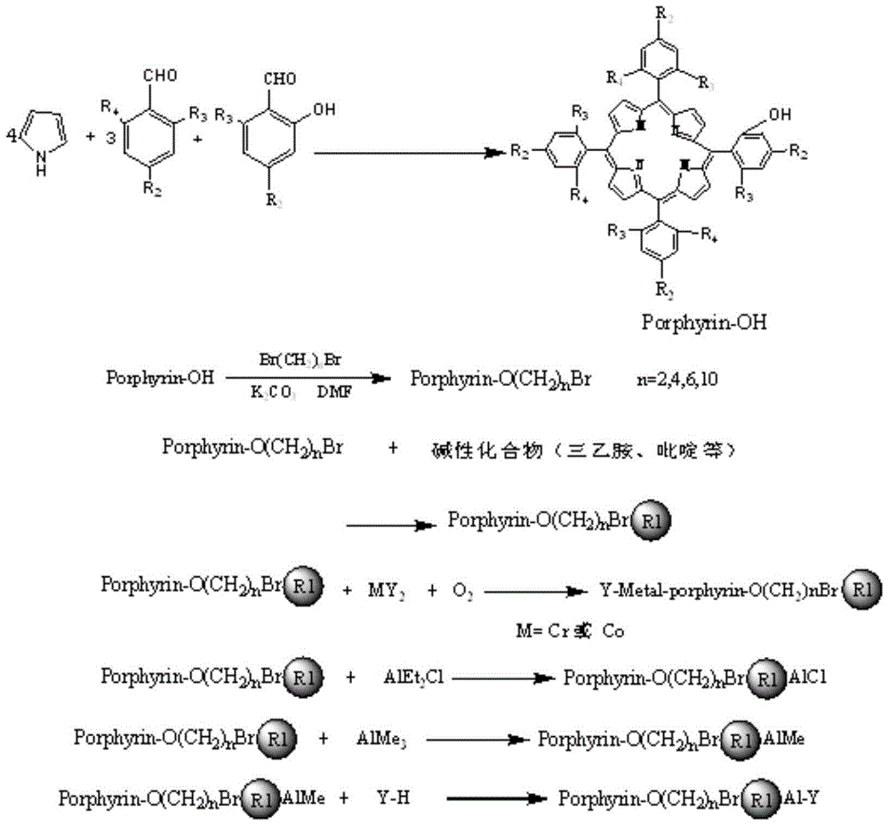 A kind of quaternary ammonium salt functionalized porphyrin catalyst and preparation method thereof