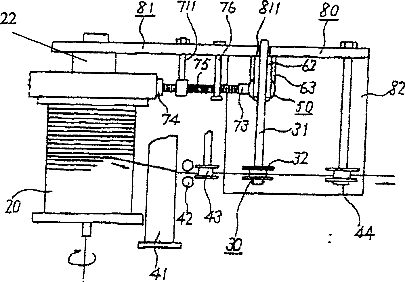 Wire material supplying mechanism of tubular braided fabric braiding machine