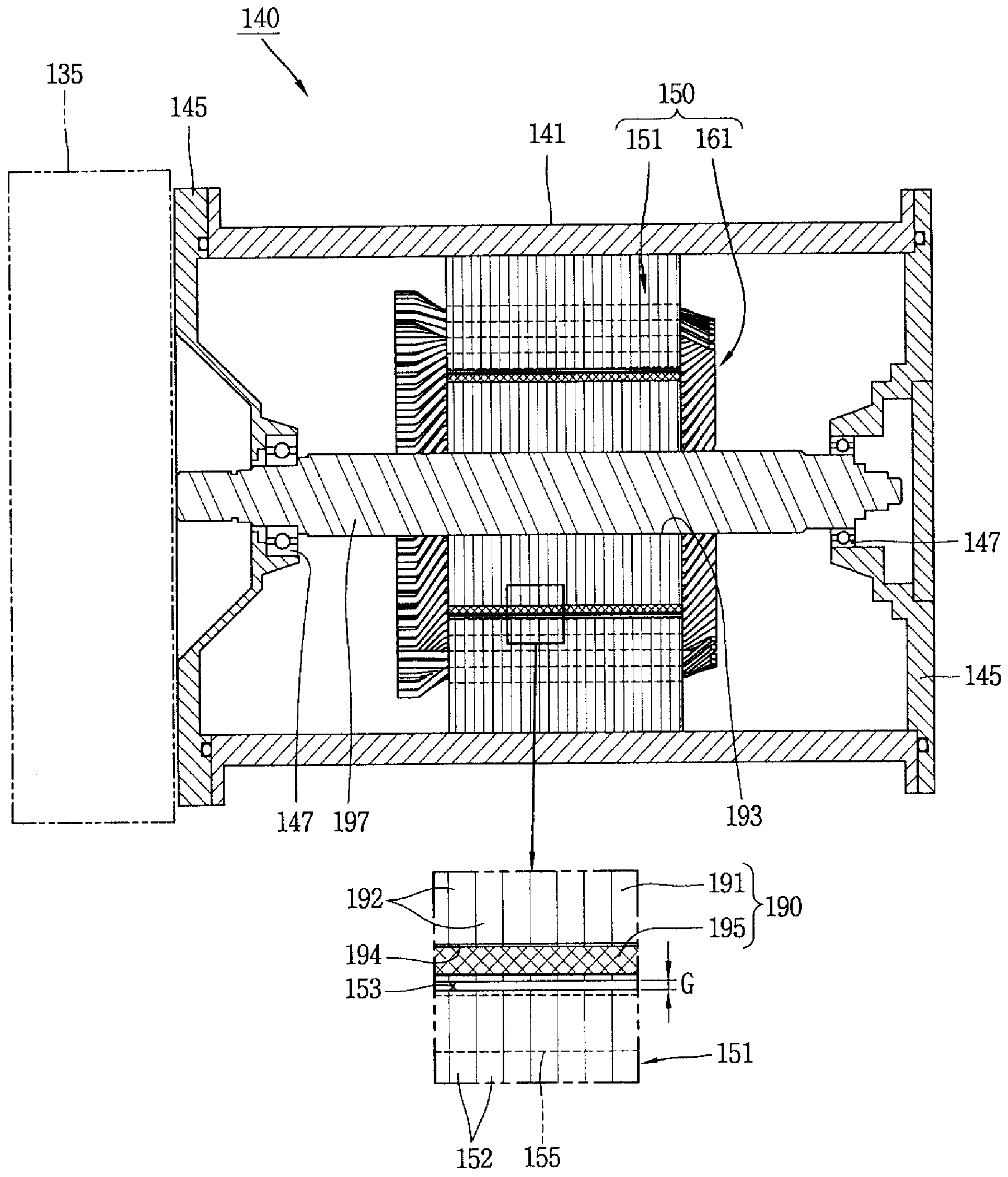 Stator of electric machine, electric motor provided with same, and electric vehicle provided with electric motor
