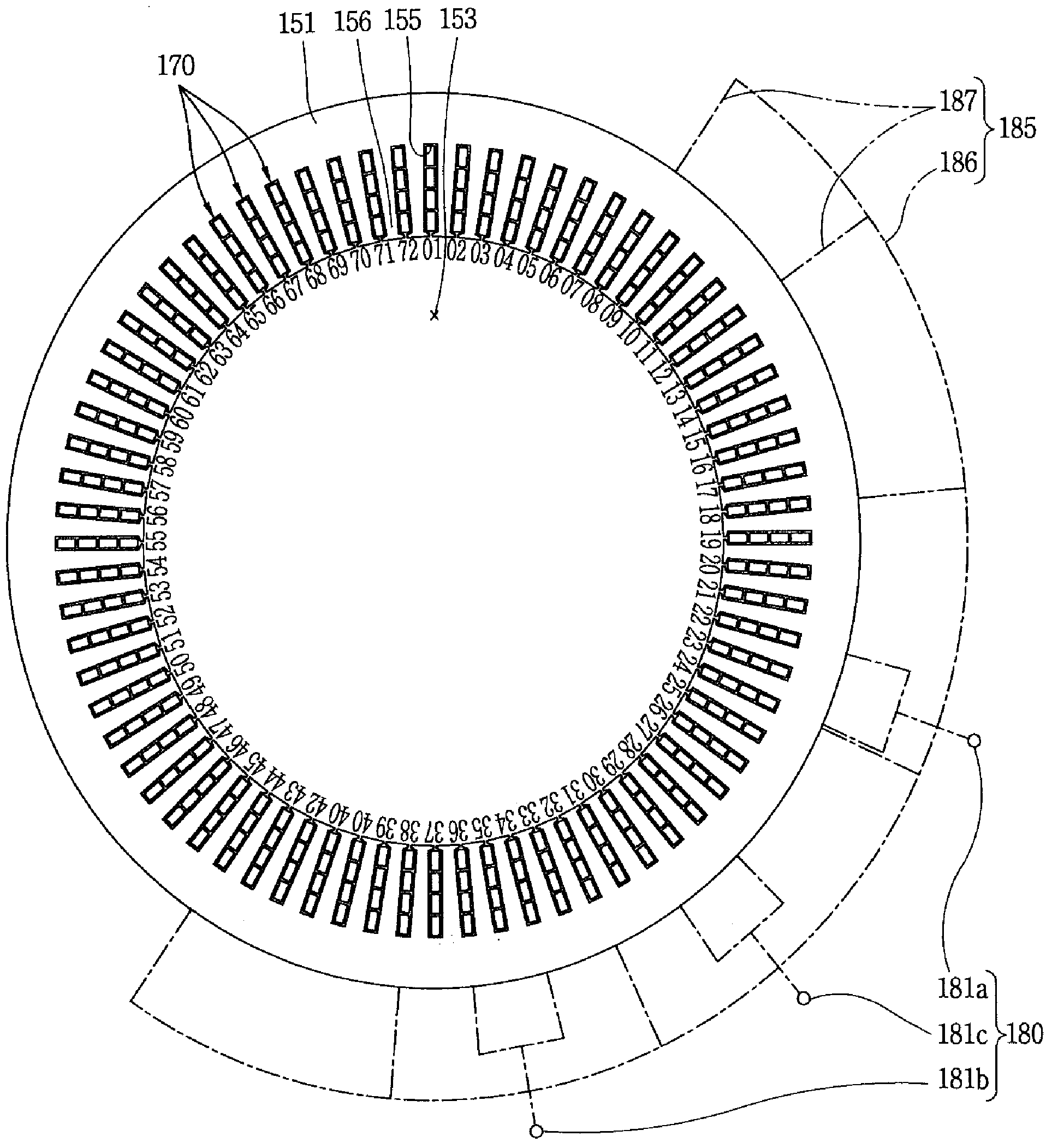 Stator of electric machine, electric motor provided with same, and electric vehicle provided with electric motor