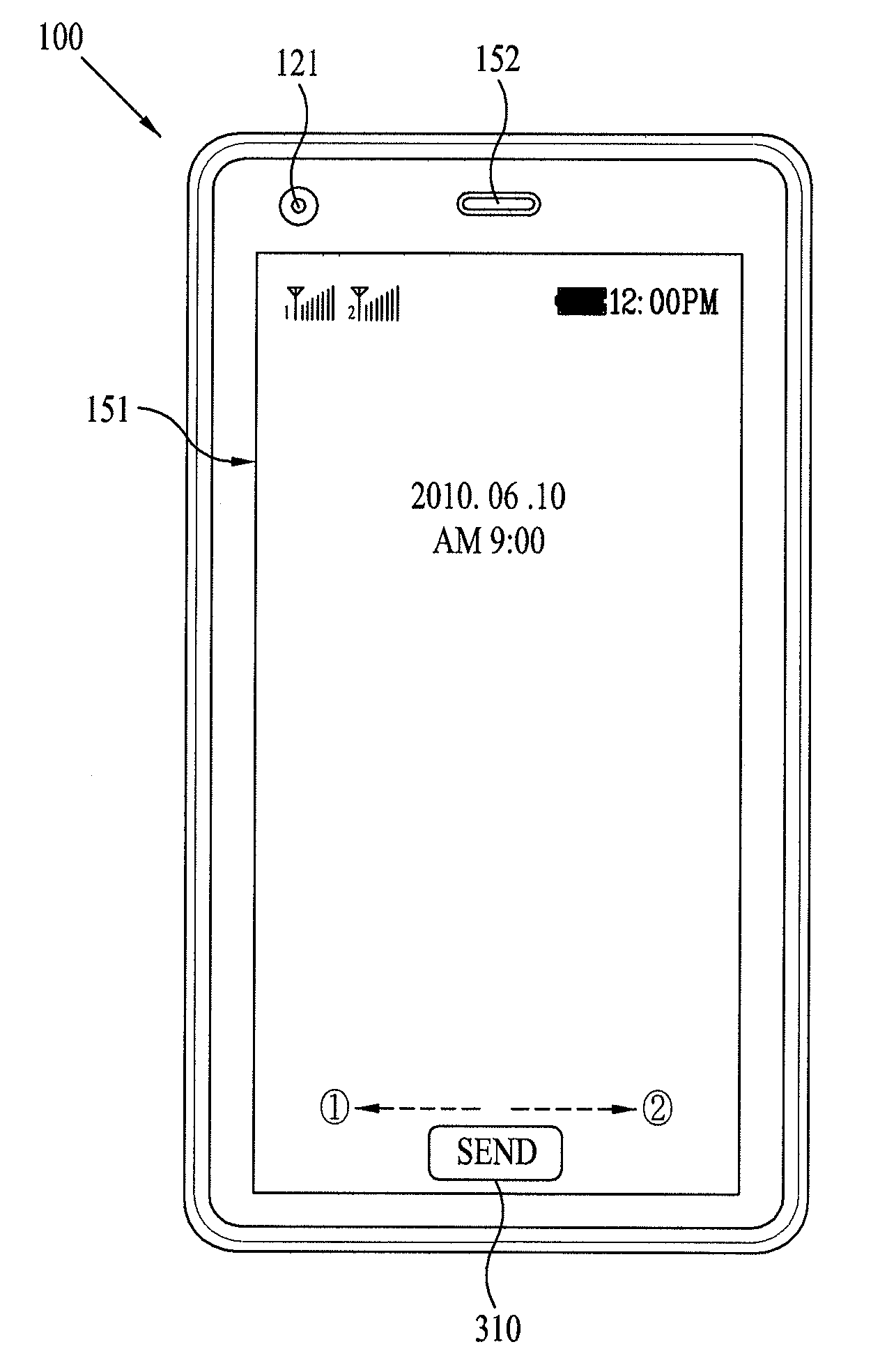 Mobile terminal and method of controlling communication data transmission and communication list display therein