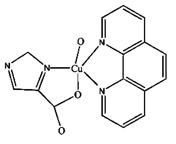 Copper imidazole-4-carboxylic acid phenanthroline coordination compound, preparation method and application thereof