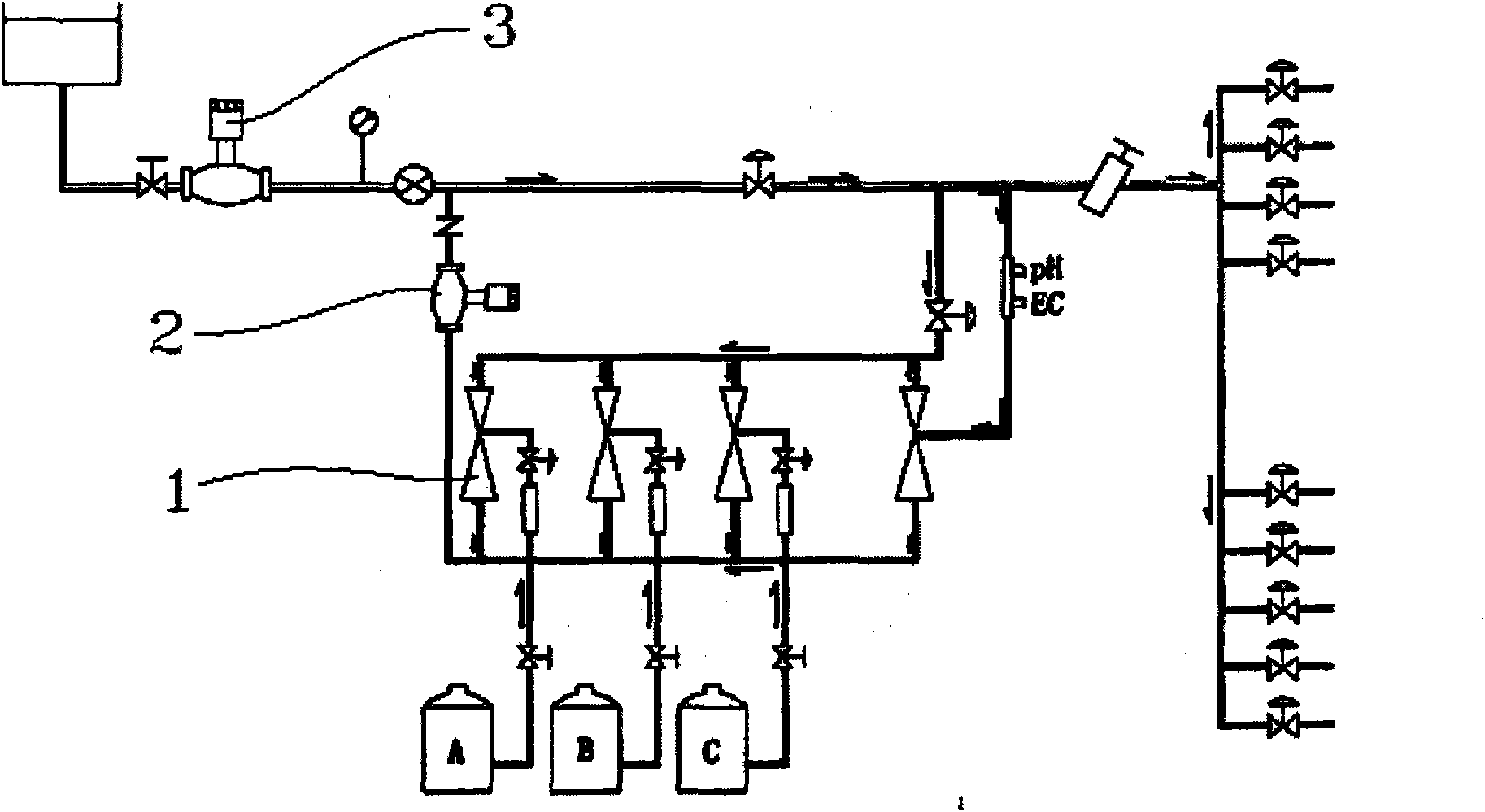 Accurate drip irrigation and fertilization system