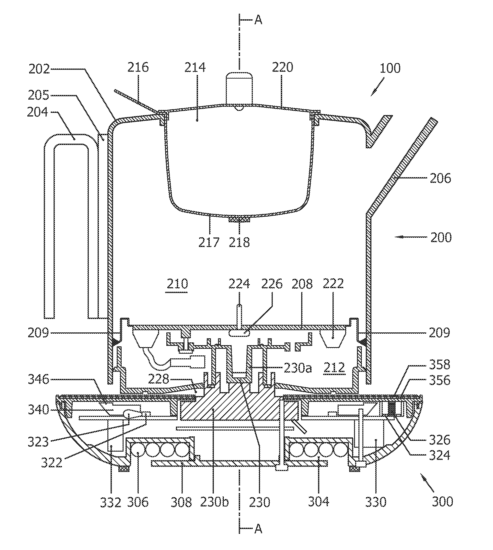 Tea maker with luminous brewing progress indicator