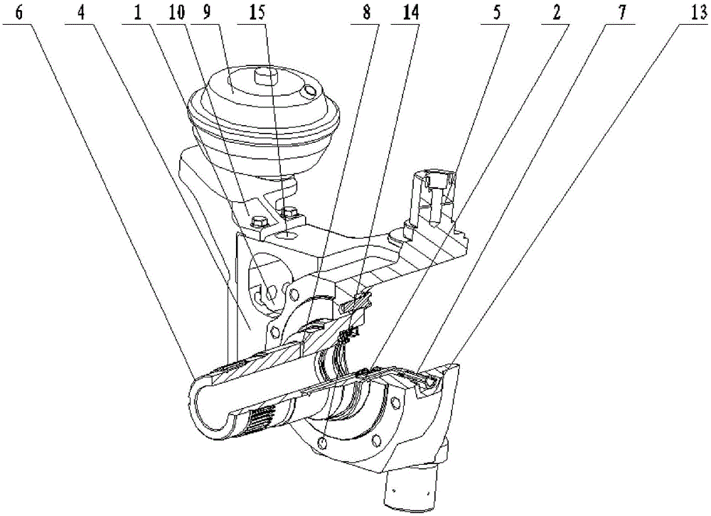 Steering knuckle assembly for air brake wheel