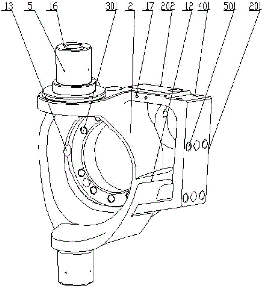 Steering knuckle assembly for air brake wheel